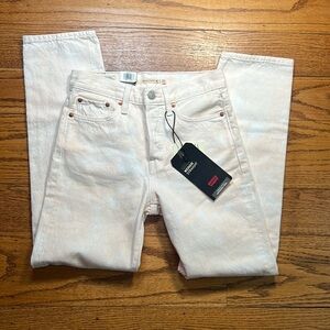 Levi Pink Cotton Y2K High Rise Wedgie Straight Essential Jeans A32